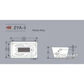 Чугунная ванна Goldman Angel ZYA-3 150х75 см