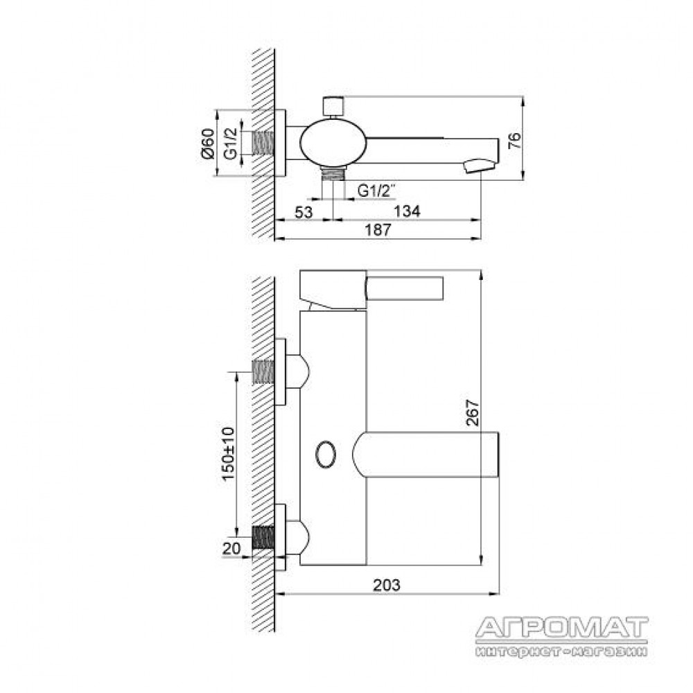 Смеситель для ванны Devit Prestige 23163124