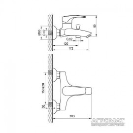 Смеситель для ванны Devit Comfort 23223123