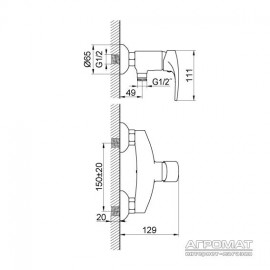 Смеситель для душа Devit Comfort 33223123