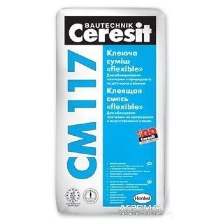 Клей для плитки Ceresit Клеящая смесь эласт СМ-117 25кг