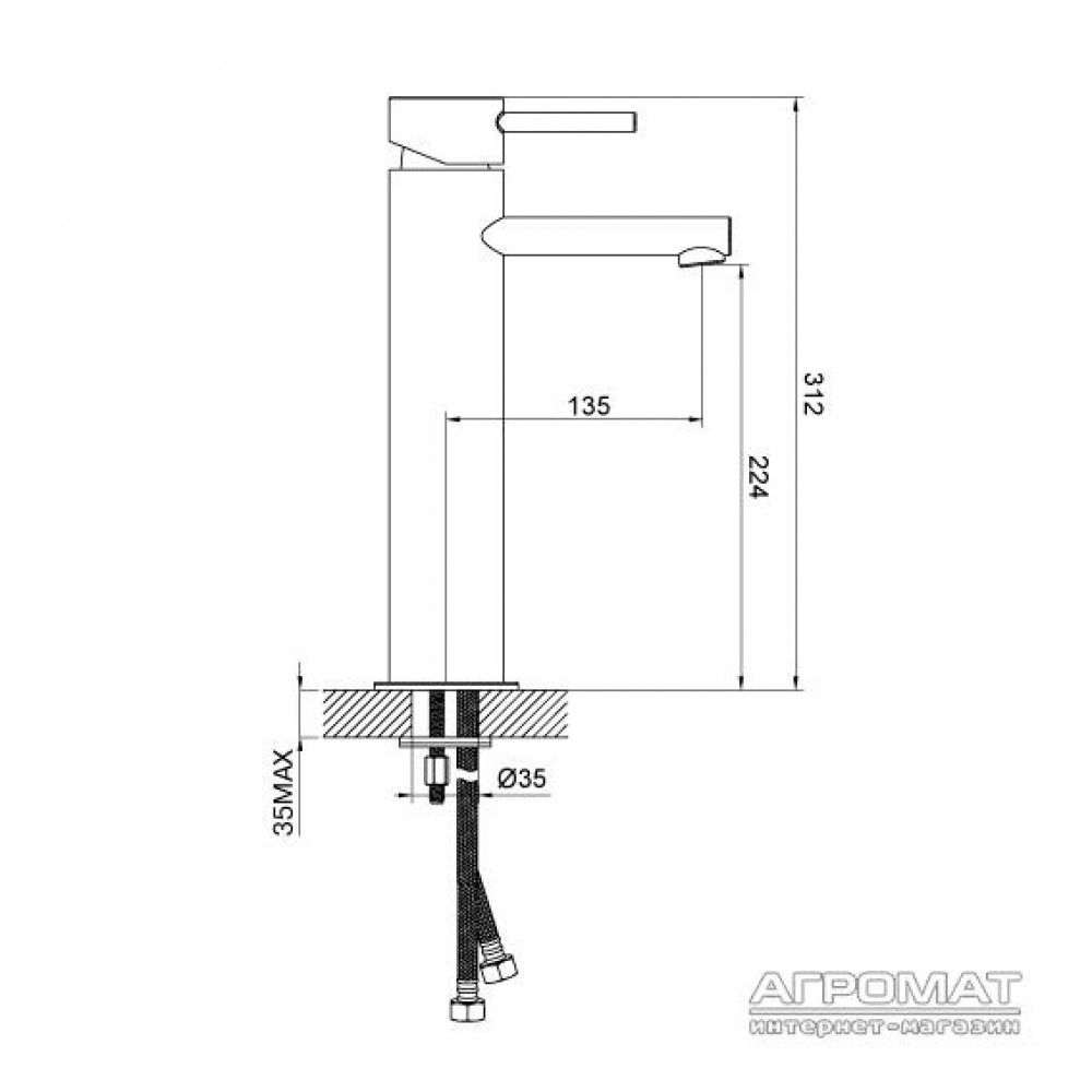 Смеситель для раковины Devit Prestige 16X63124P