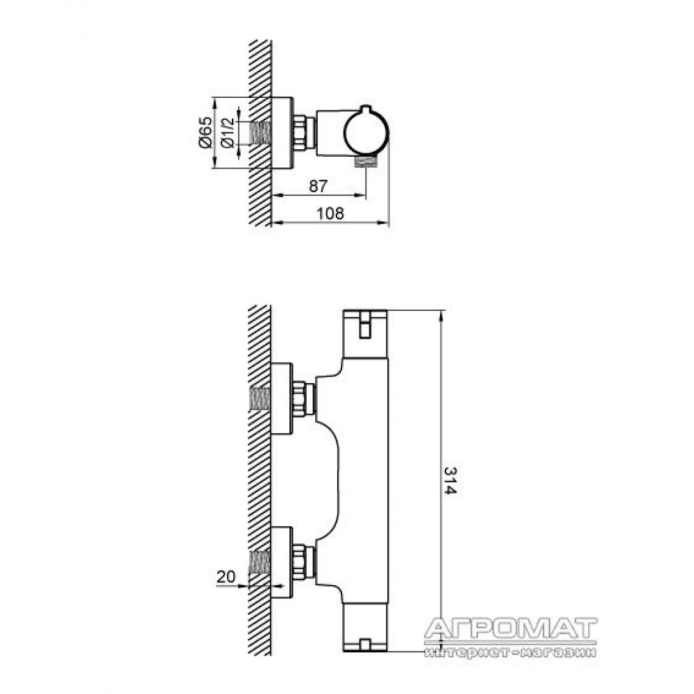 Смеситель для душа Devit Ecotherm 67010TJW4