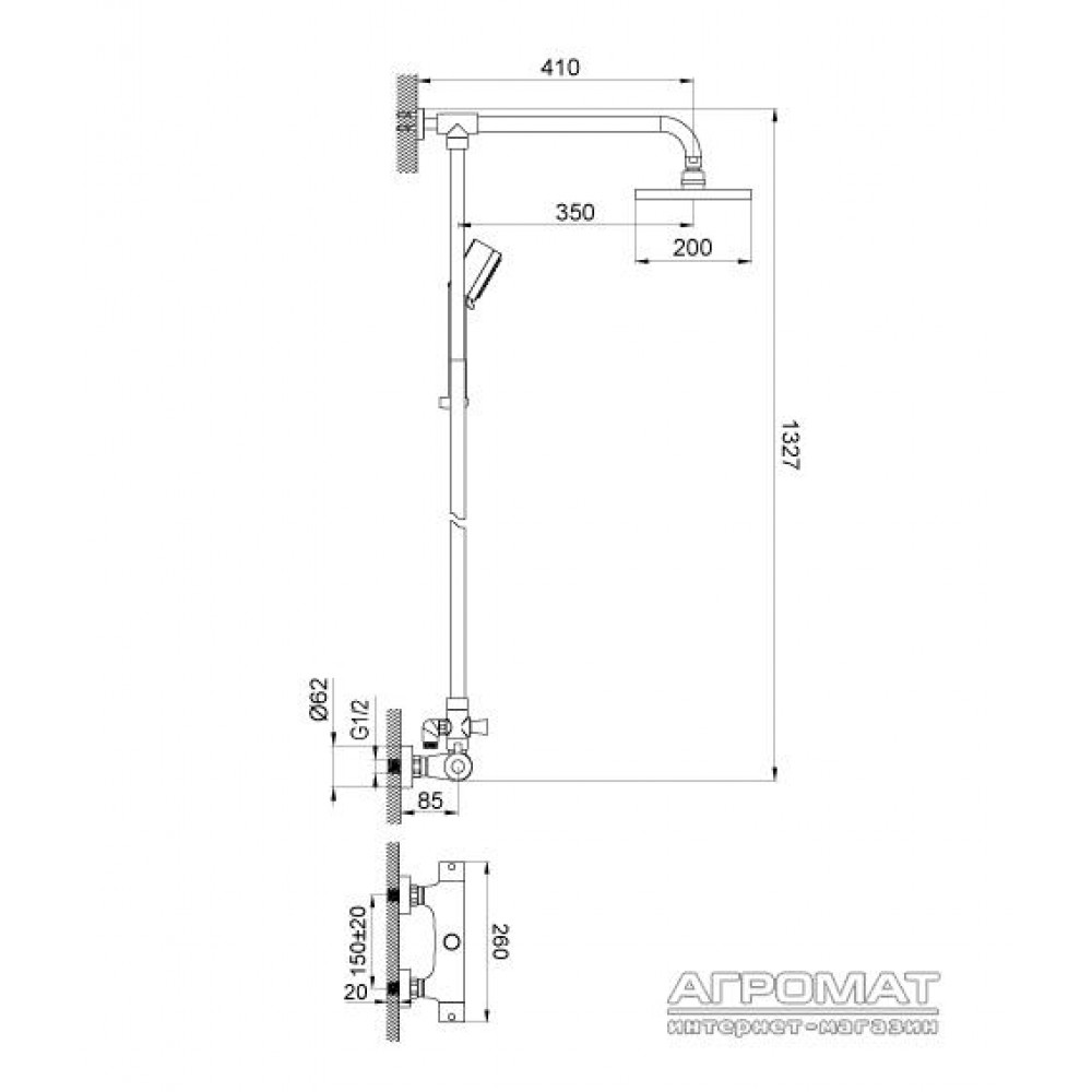 Душевая система Devit Legend 67016TSPTJ7
