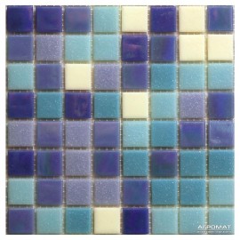 Мозаика Mozaico de LUX R-MOS MC533 BLUE+WHITE MIX