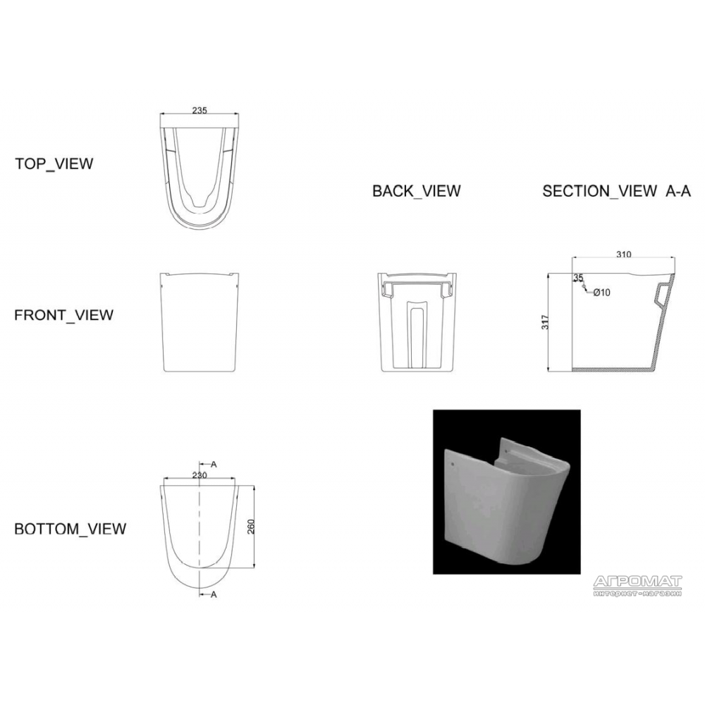 Полупьедестал Devit Gredos 0005129
