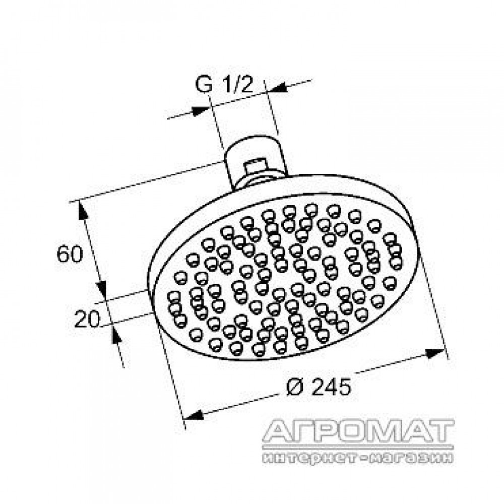 Верхний душ Kludi A-qa 665110500
