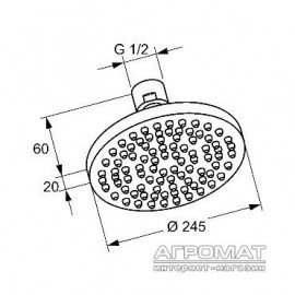 Верхний душ Kludi A-qa 665110500