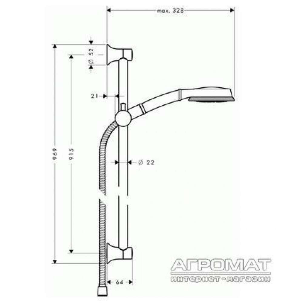 Душевой комплект Hansgrohe Croma 27768820