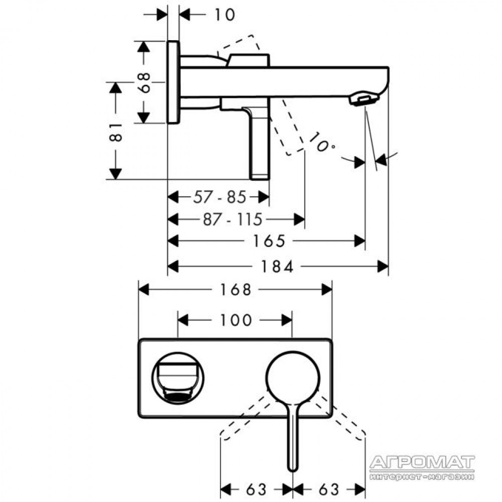 Смеситель для раковины Hansgrohe Metris S 31162000