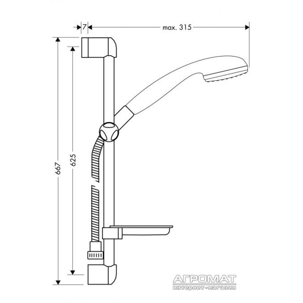 Душевой комплект Hansgrohe Club 1 27306000