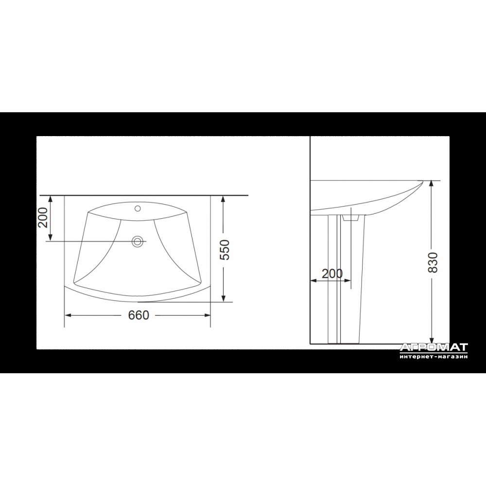 Раковина Devit Comfort 1010123 66 см