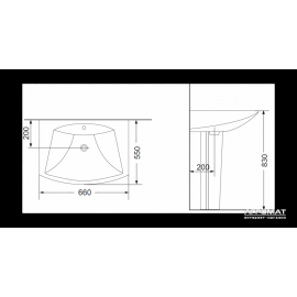 Раковина Devit Comfort 1010123 66 см