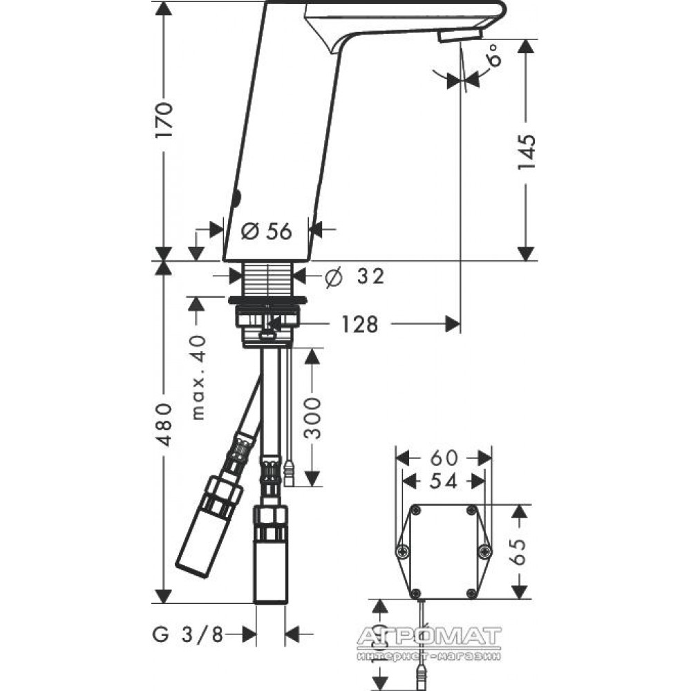 Смеситель для раковины Hansgrohe Metris S 31101000