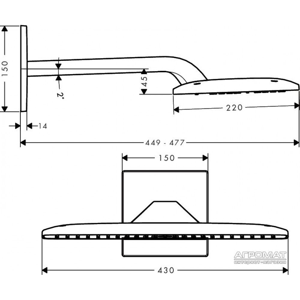 Верхний душ Hansgrohe Raindance E 27373000