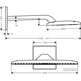 Верхний душ Hansgrohe Raindance E 27373000