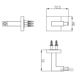 Крючок Devit Quadro 09030CH