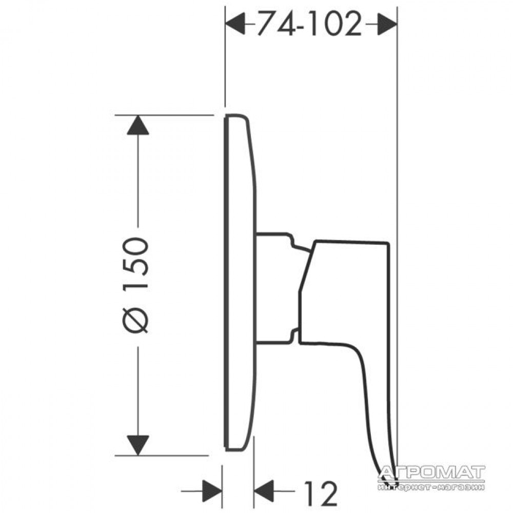 Наружная часть Hansgrohe Metris 31686000