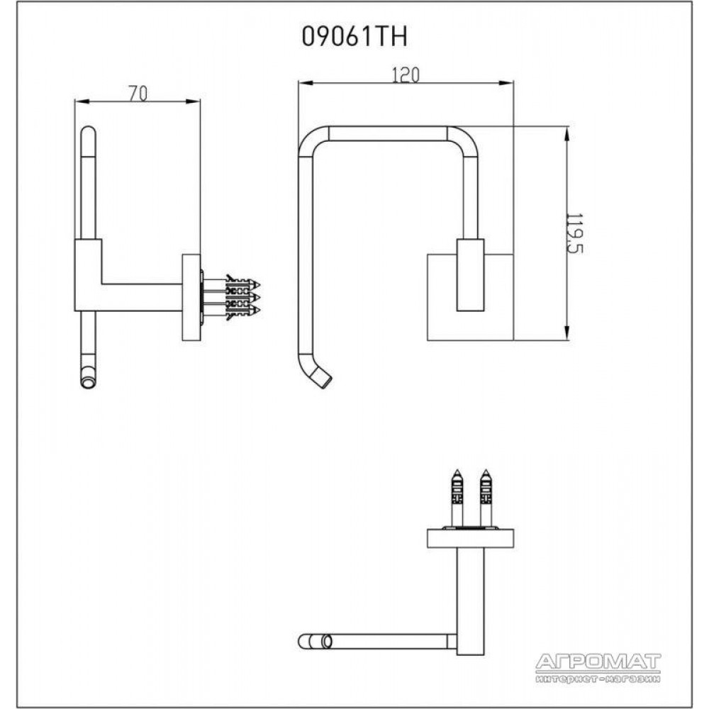 Держатель туалетной бумаги Devit Quadro 09061TH
