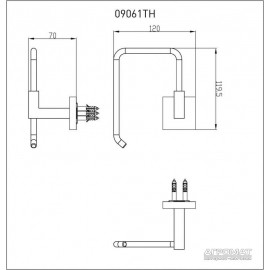 Держатель туалетной бумаги Devit Quadro 09061TH