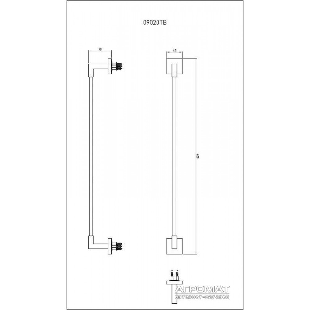 Держатель полотенец / Кольцо Devit Quadro 09020TB