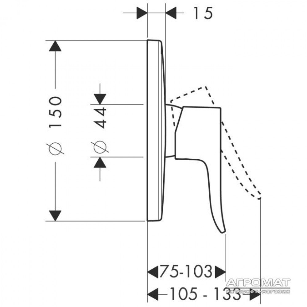 Наружная часть Hansgrohe Metris 31685000