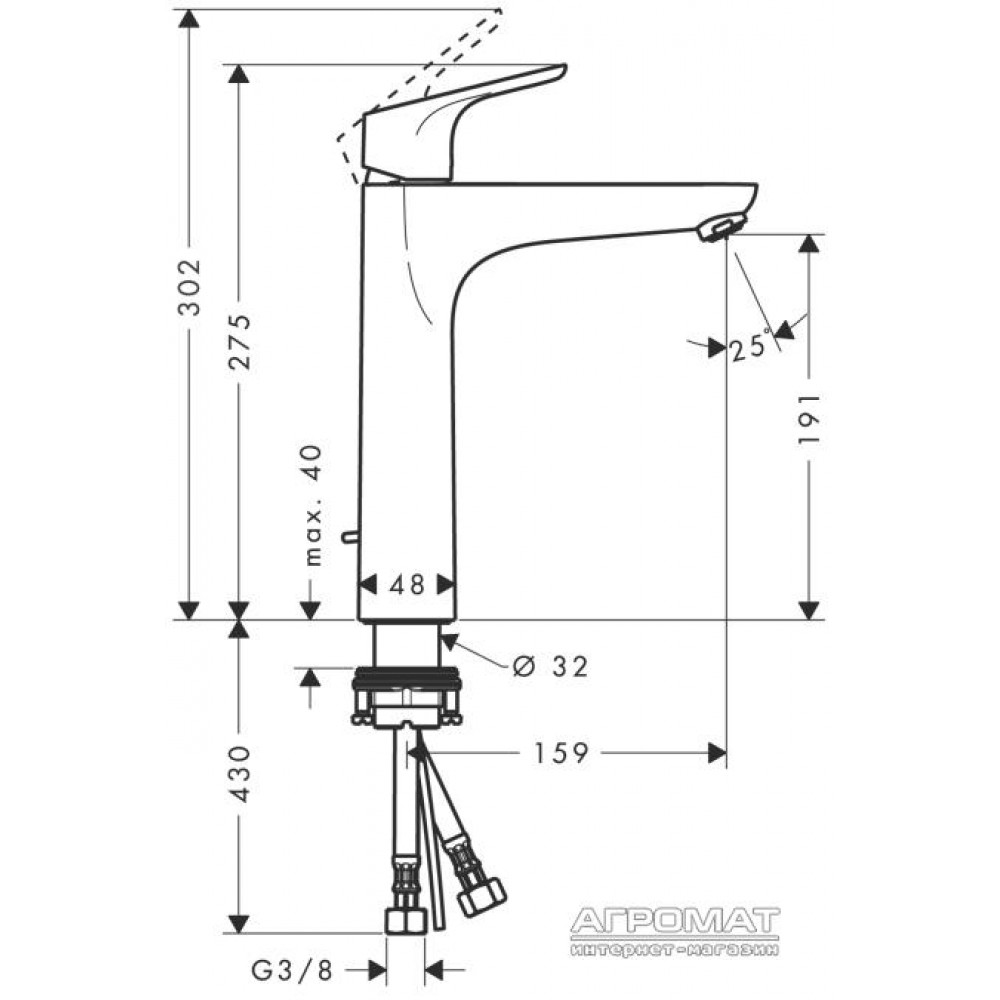 Смеситель для раковины Hansgrohe Focus 31608000