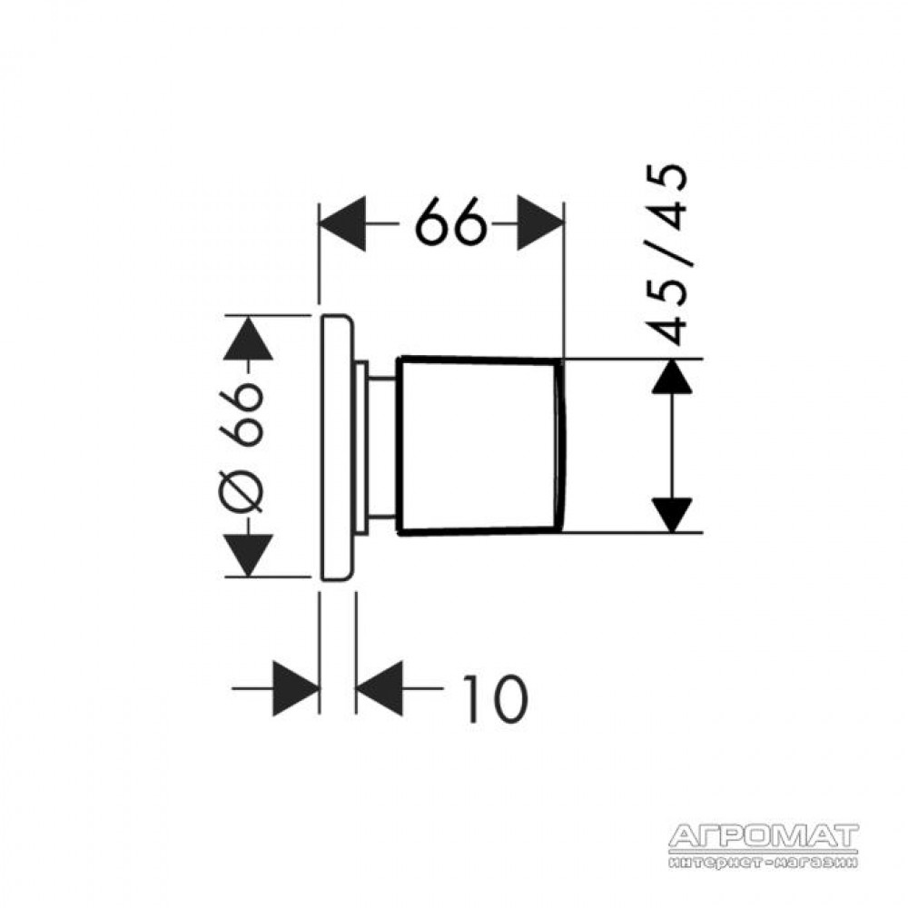 Наружная часть Hansgrohe Metris 31677000 вентиль