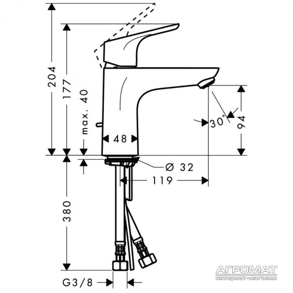 Смеситель для раковины Hansgrohe Focus 31607000