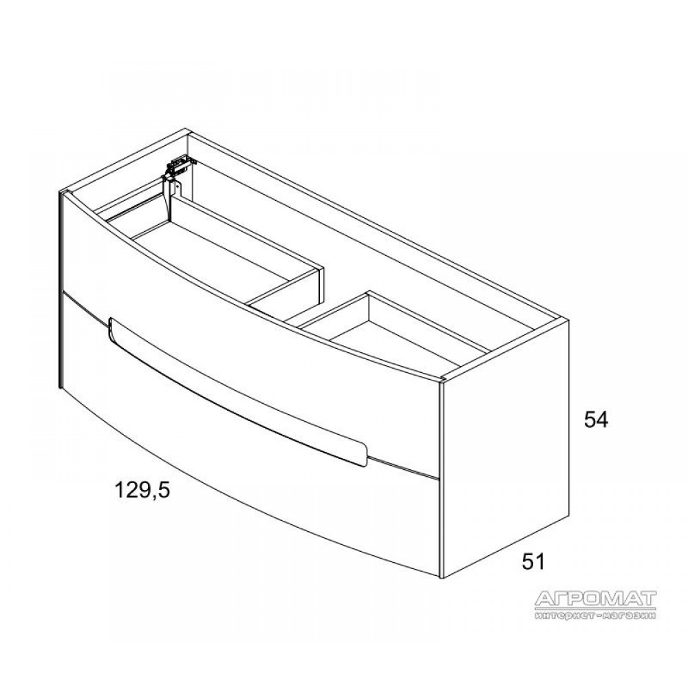 Тумба для раковины ROYO Soul 21534 (19272) 130 см