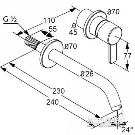Наружная часть Kludi Zenta 382440575