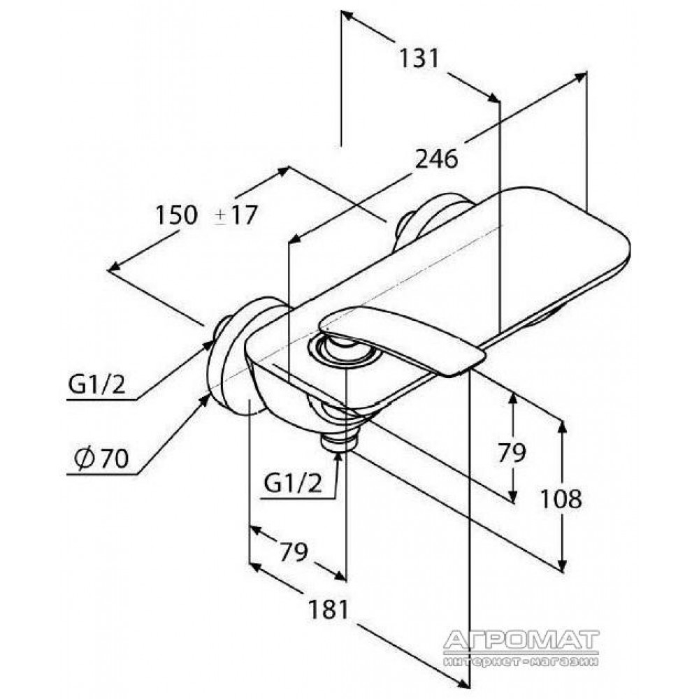 Смеситель для душа Kludi Balance 527100575