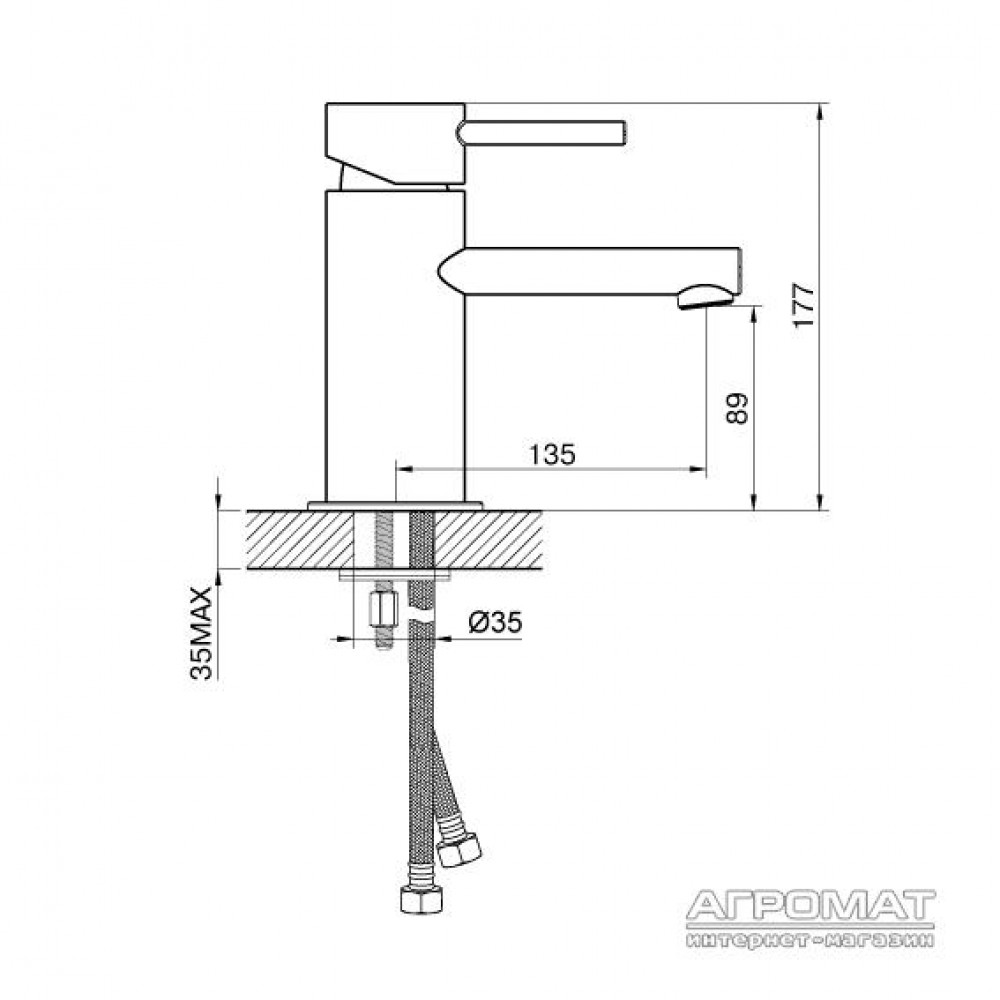 Смеситель для раковины Devit Prestige 16163124P