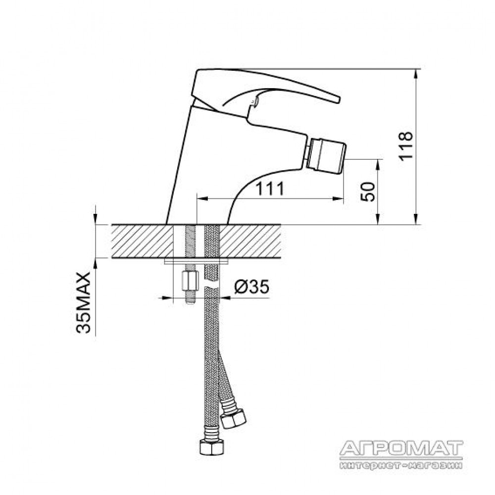 Смеситель для биде Devit Comfort 46223123P