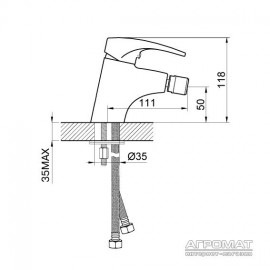 Смеситель для биде Devit Comfort 46223123P