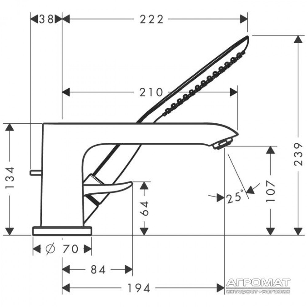 Наружная часть Hansgrohe Metris 31190000
