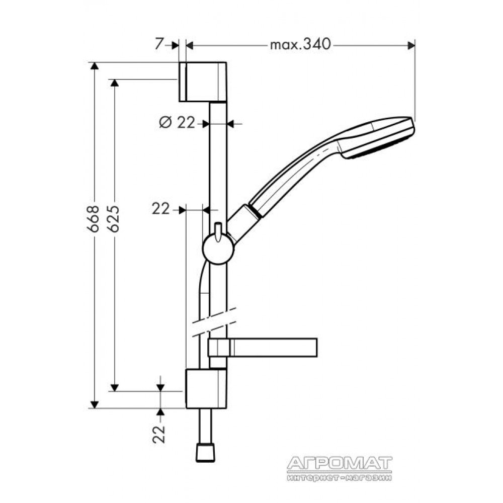 Душевой комплект Hansgrohe Croma 27717000
