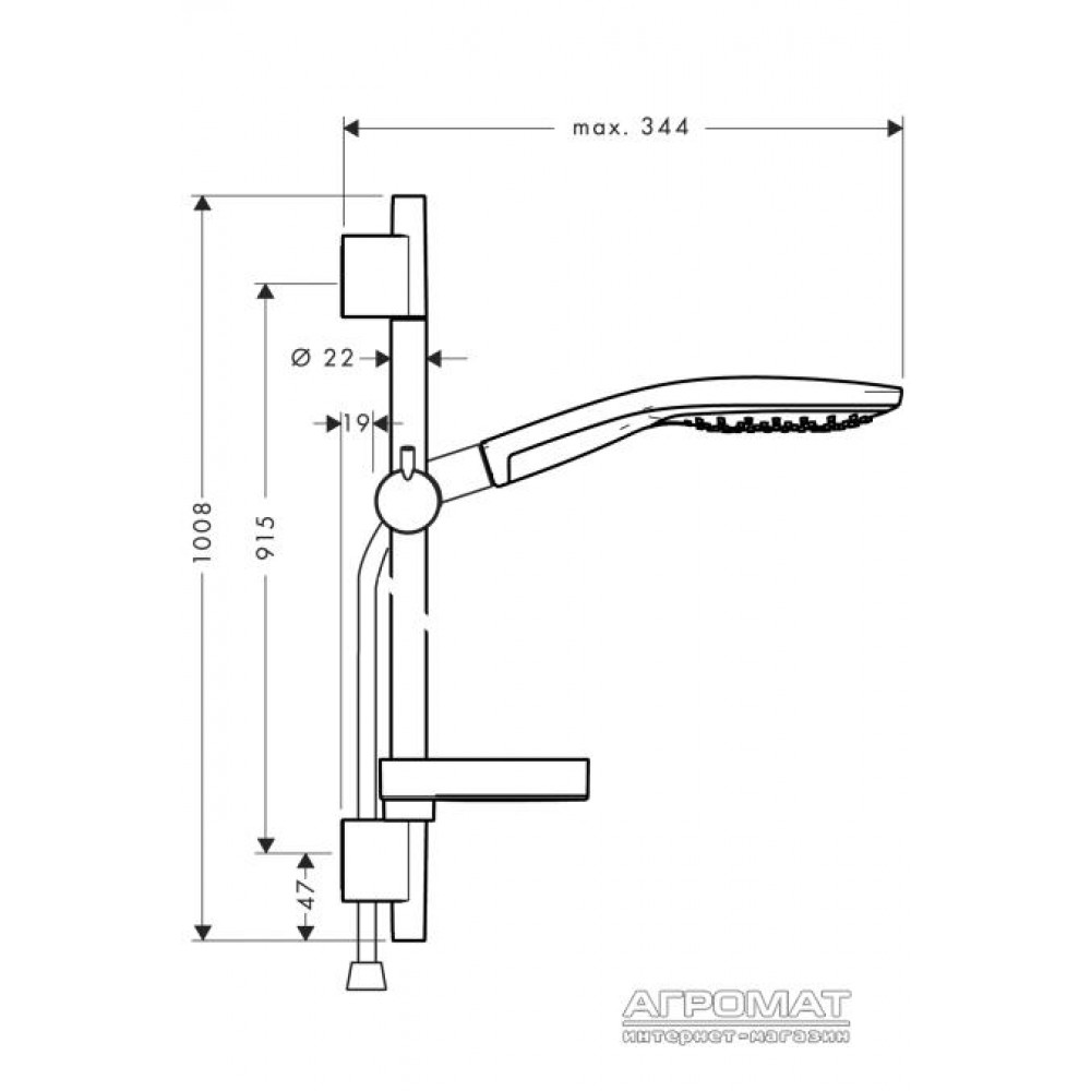 Душевой комплект Hansgrohe Raindance Select 27803000