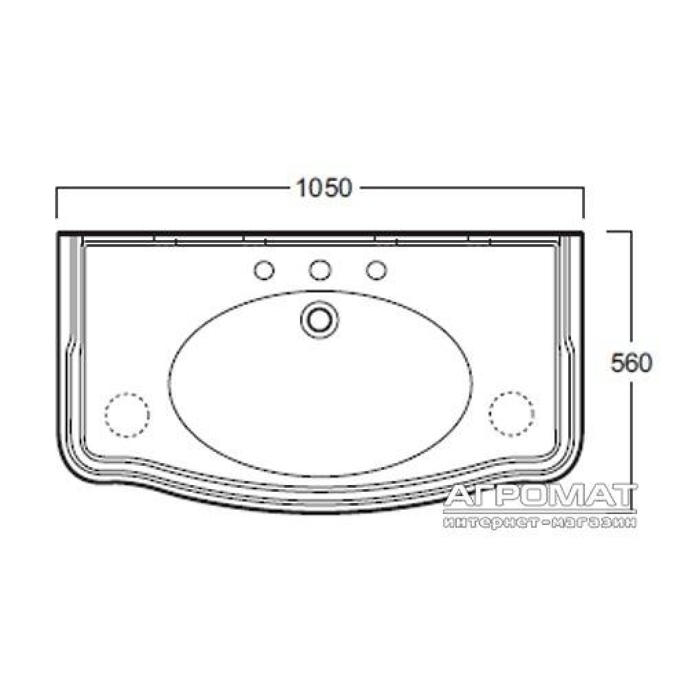 Раковина Simas Arcade AR874 105 см