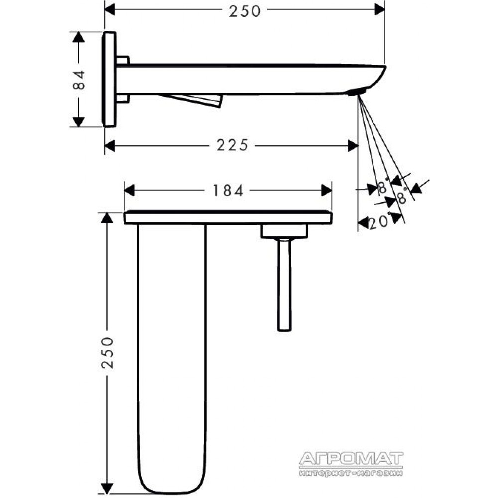 Наружная часть Hansgrohe PuraVida 15085400