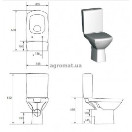 Cersanit CARINA 011 3/6л Компакт 314 + кришка дюропл.