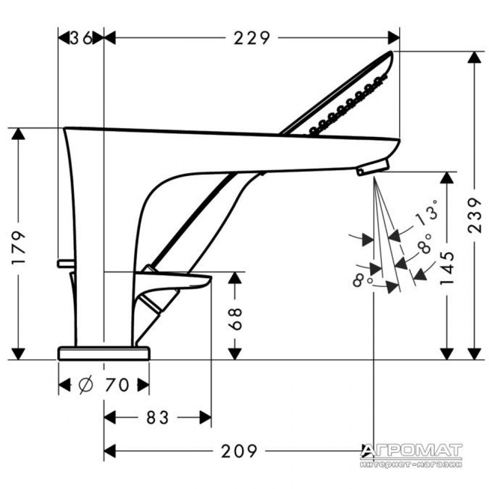 Наружная часть Hansgrohe PuraVida 15432000