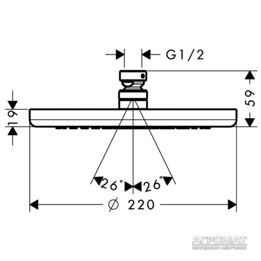 Верхний душ Hansgrohe Croma 26464000