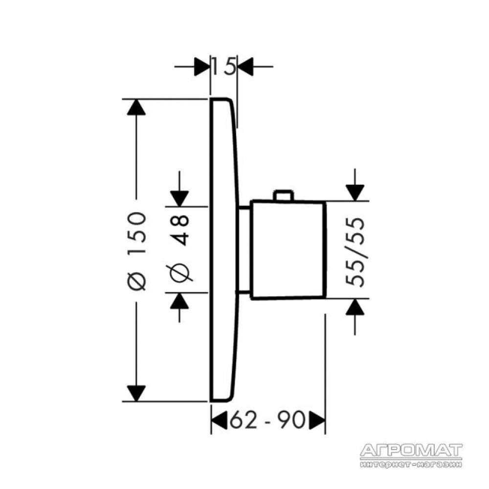 Наружная часть Hansgrohe Metris 31571000