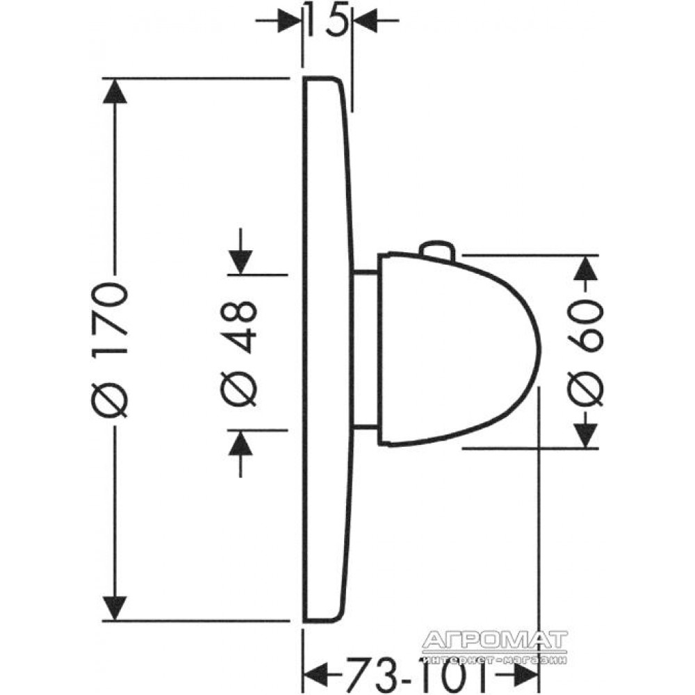 Наружная часть Hansgrohe Ecostat 15710000