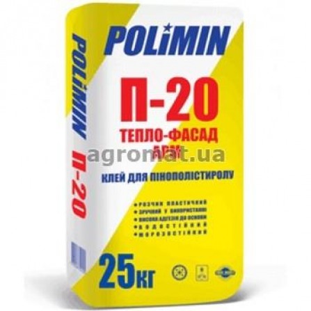Клей для плитки Polimin Полимин П-20 Клей для ППС 25кг