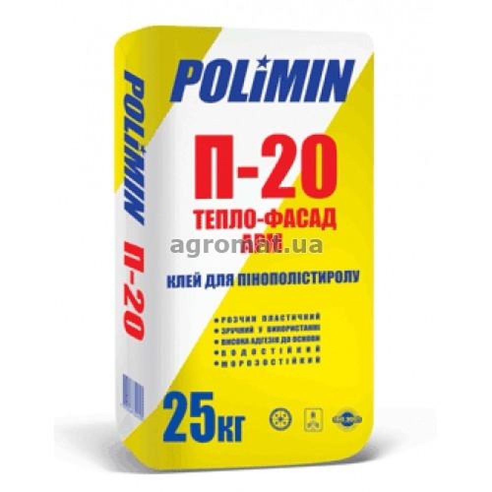 Клей для плитки Polimin Полимин П-20 Клей для ППС 25кг
