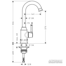 Смеситель для кухни Hansgrohe Talis Classic 14858000