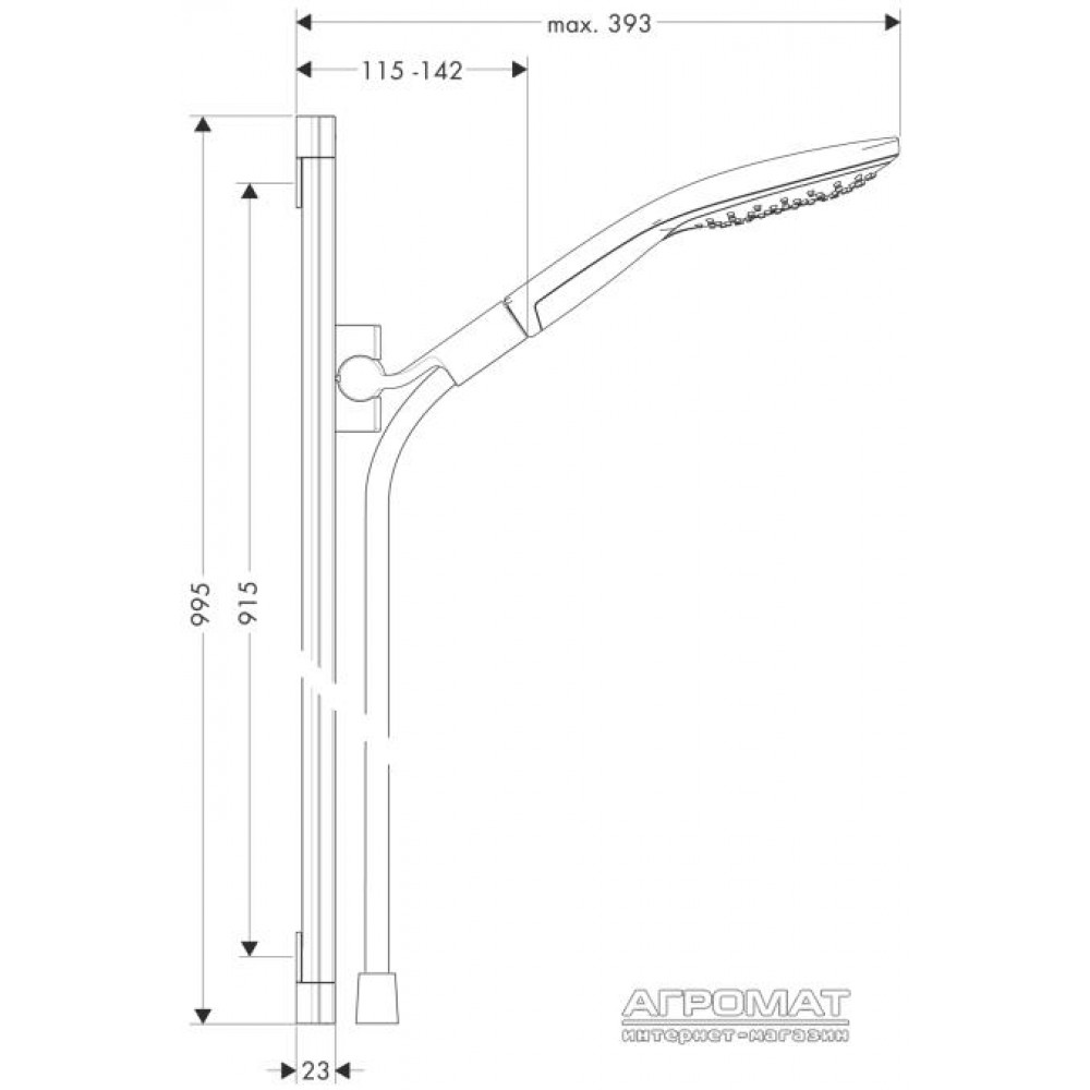 Душевой комплект Hansgrohe Raindance 26626400