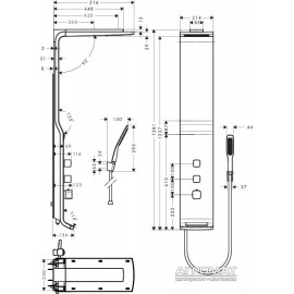 Душевая панель Hansgrohe Raindance 27008000